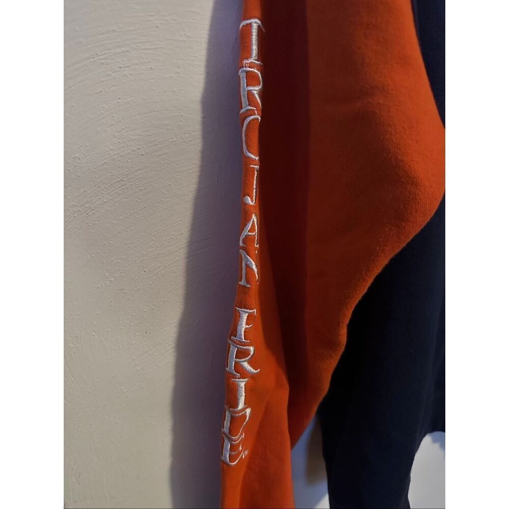 VTG Virginia State University Sweatshirt XL CG Wear VSU Trojans HBCU Orange Blue - Picture 4 of 6